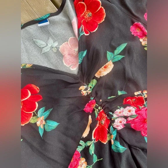 2/$30 💵 Old Navy Crepe Floral Midi Dress NWT - Picture 8 of 11